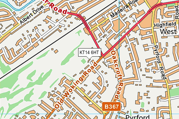 KT14 6HT map - OS VectorMap District (Ordnance Survey)