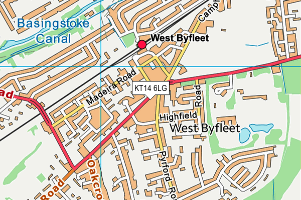 Map of WEST BYFLEET DRYCLEANING LTD at district scale