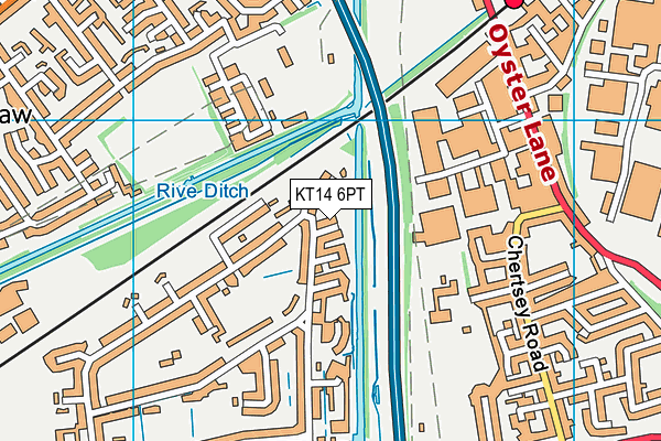 KT14 6PT map - OS VectorMap District (Ordnance Survey)