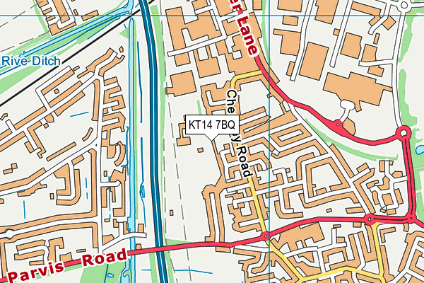 KT14 7BQ map - OS VectorMap District (Ordnance Survey)
