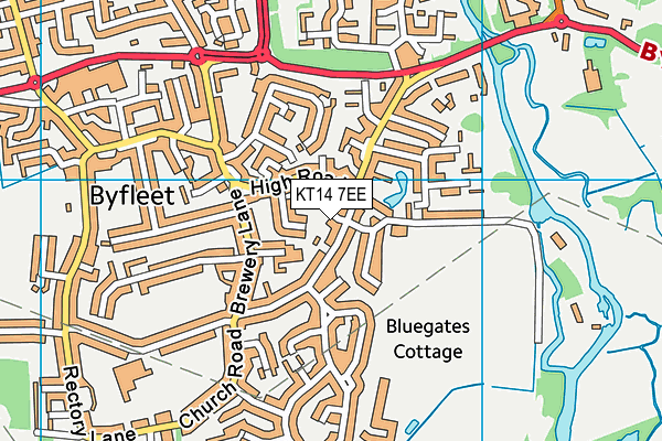 KT14 7EE map - OS VectorMap District (Ordnance Survey)