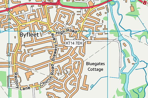 KT14 7EH map - OS VectorMap District (Ordnance Survey)