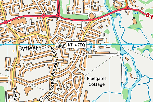 KT14 7EQ map - OS VectorMap District (Ordnance Survey)