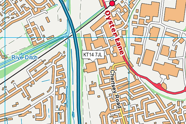 KT14 7JL map - OS VectorMap District (Ordnance Survey)