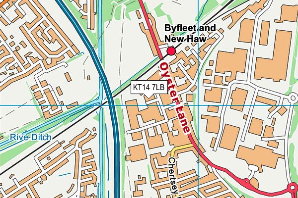 KT14 7LB map - OS VectorMap District (Ordnance Survey)