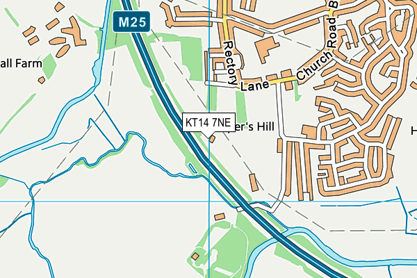 KT14 7NE map - OS VectorMap District (Ordnance Survey)