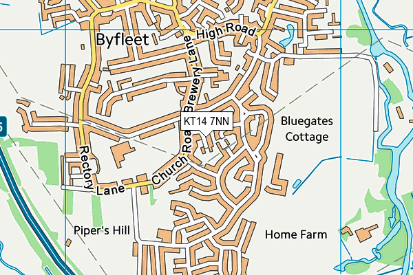 KT14 7NN map - OS VectorMap District (Ordnance Survey)