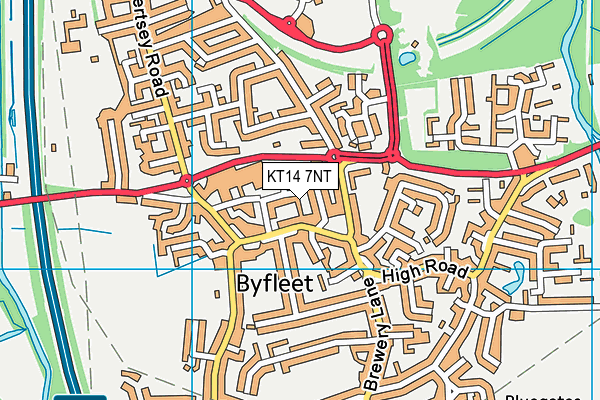 KT14 7NT map - OS VectorMap District (Ordnance Survey)
