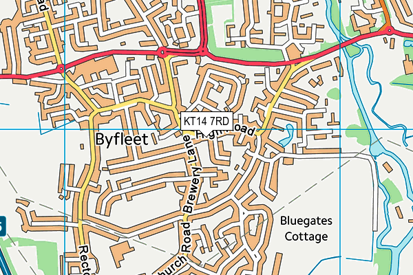 KT14 7RD map - OS VectorMap District (Ordnance Survey)