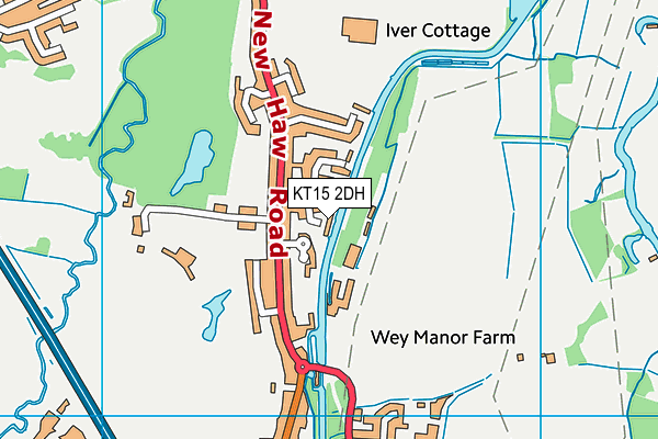 KT15 2DH map - OS VectorMap District (Ordnance Survey)