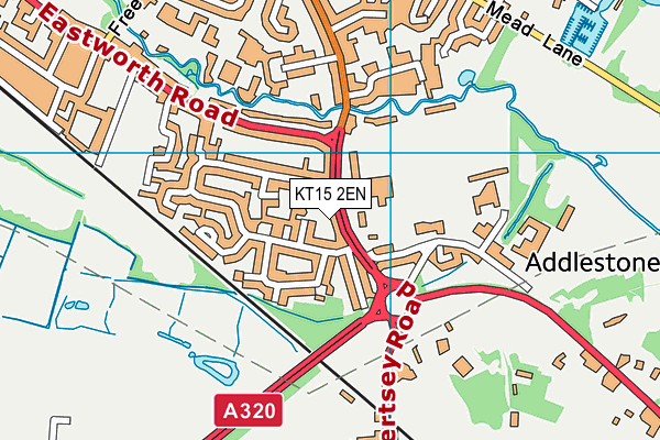 KT15 2EN map - OS VectorMap District (Ordnance Survey)