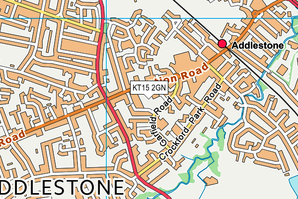 KT15 2GN map - OS VectorMap District (Ordnance Survey)