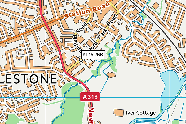 KT15 2NB map - OS VectorMap District (Ordnance Survey)