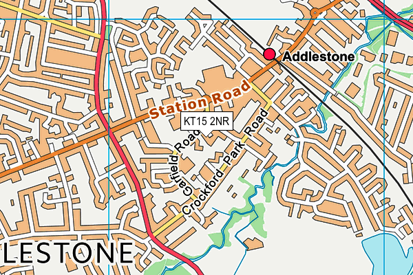 KT15 2NR map - OS VectorMap District (Ordnance Survey)