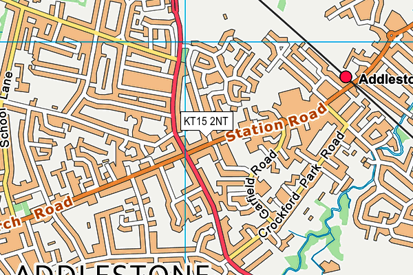KT15 2NT map - OS VectorMap District (Ordnance Survey)