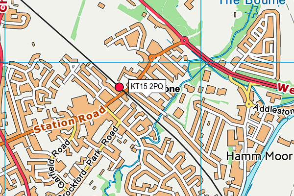 KT15 2PQ map - OS VectorMap District (Ordnance Survey)