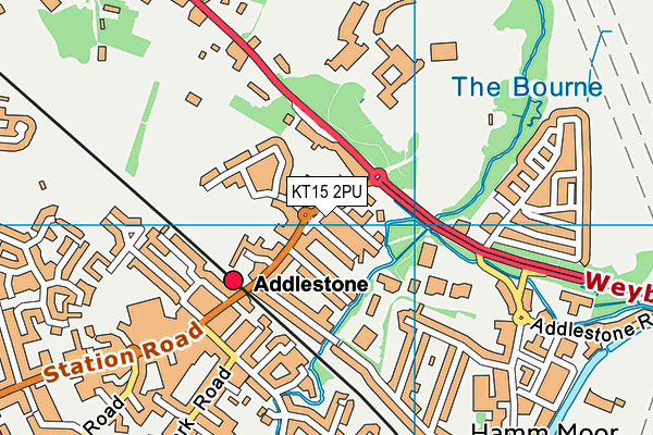 Map of ADDLESTONE FOOD & WINE SUPER STORE LTD at district scale