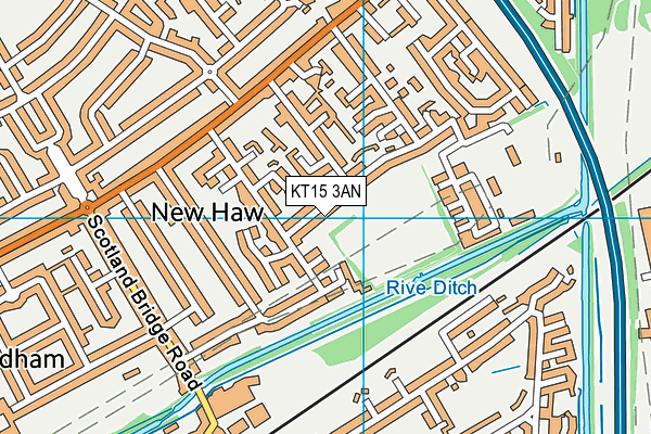 Heathervale Recreation Ground map (KT15 3AN) - OS VectorMap District (Ordnance Survey)