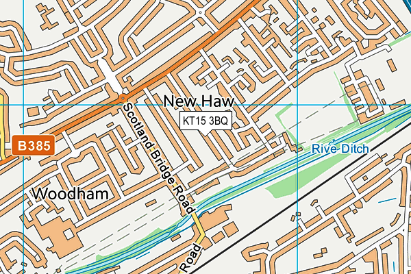 KT15 3BQ map - OS VectorMap District (Ordnance Survey)
