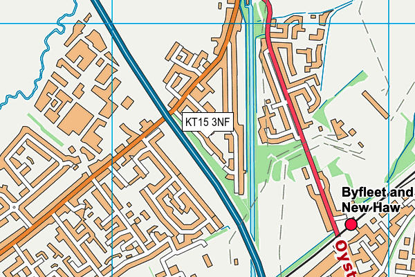 KT15 3NF map - OS VectorMap District (Ordnance Survey)