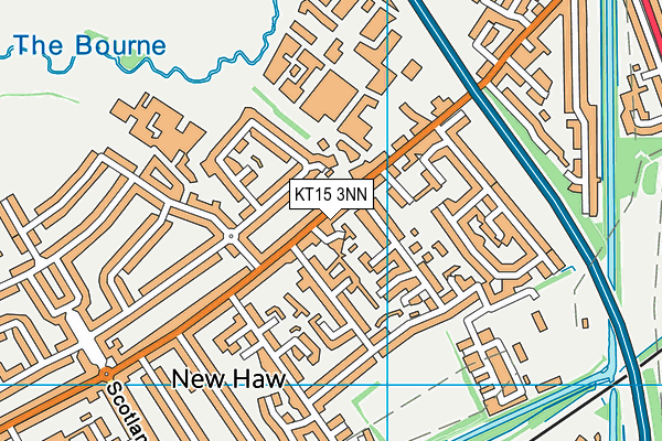 KT15 3NN map - OS VectorMap District (Ordnance Survey)