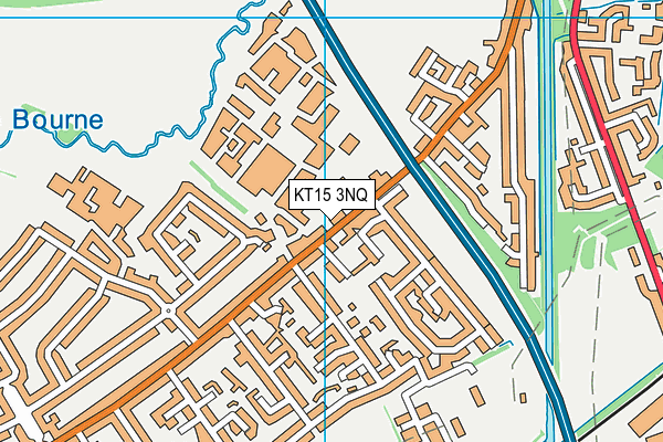 KT15 3NQ map - OS VectorMap District (Ordnance Survey)