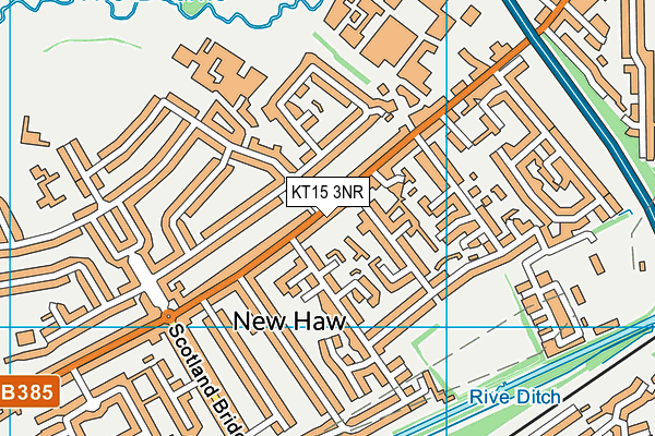 KT15 3NR map - OS VectorMap District (Ordnance Survey)