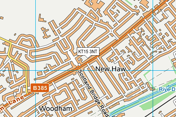 KT15 3NT map - OS VectorMap District (Ordnance Survey)