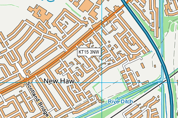 KT15 3NW map - OS VectorMap District (Ordnance Survey)