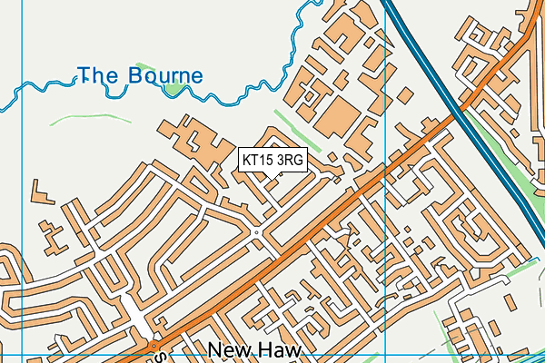 KT15 3RG map - OS VectorMap District (Ordnance Survey)