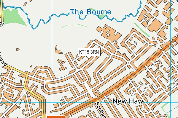 KT15 3RN map - OS VectorMap District (Ordnance Survey)
