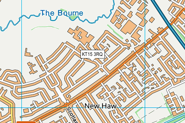 KT15 3RQ map - OS VectorMap District (Ordnance Survey)