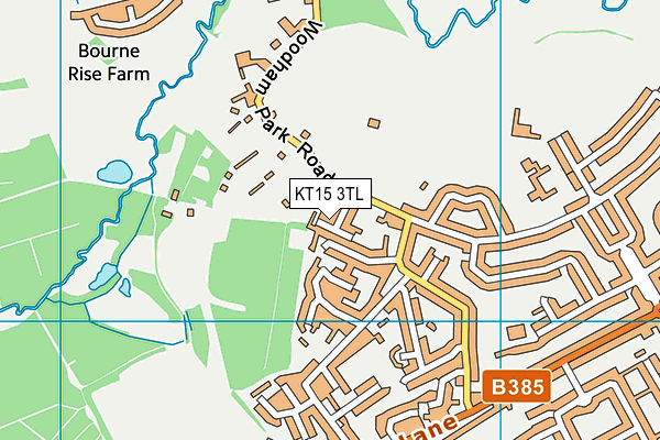 KT15 3TL map - OS VectorMap District (Ordnance Survey)