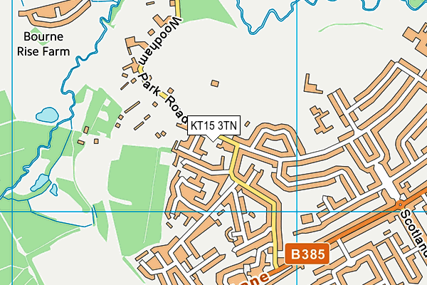 KT15 3TN map - OS VectorMap District (Ordnance Survey)