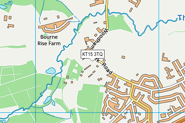 KT15 3TQ map - OS VectorMap District (Ordnance Survey)