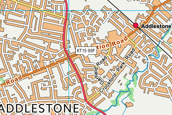 KT15 9SF map - OS VectorMap District (Ordnance Survey)