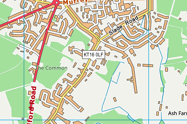 Meath School map (KT16 0LF) - OS VectorMap District (Ordnance Survey)