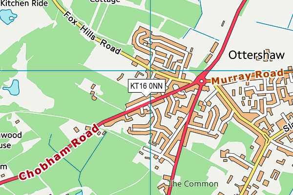 KT16 0NN map - OS VectorMap District (Ordnance Survey)