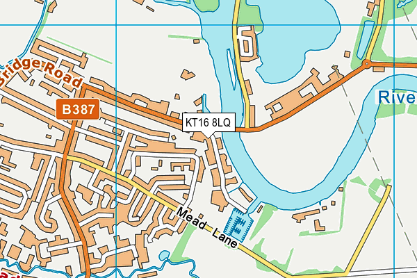 KT16 8LQ map - OS VectorMap District (Ordnance Survey)