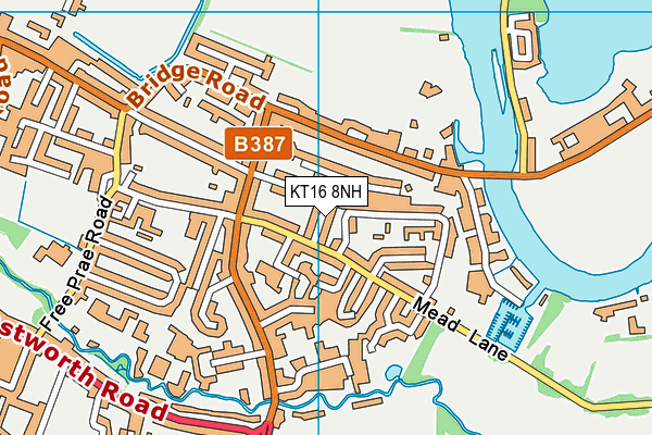KT16 8NH map - OS VectorMap District (Ordnance Survey)