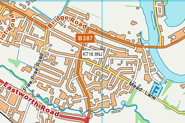 KT16 8NJ map - OS VectorMap District (Ordnance Survey)