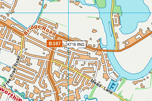 KT16 8NQ map - OS VectorMap District (Ordnance Survey)
