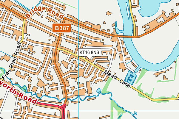 KT16 8NS map - OS VectorMap District (Ordnance Survey)
