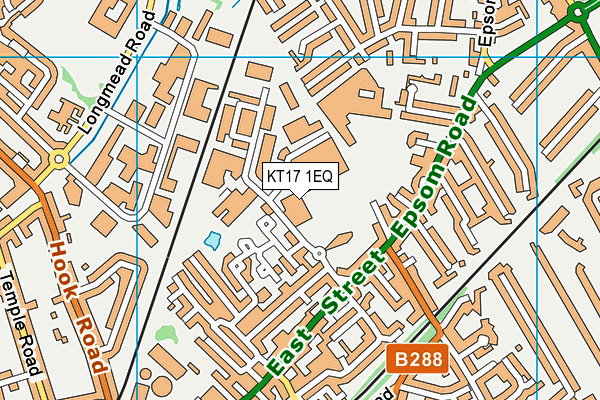 KT17 1EQ map - OS VectorMap District (Ordnance Survey)