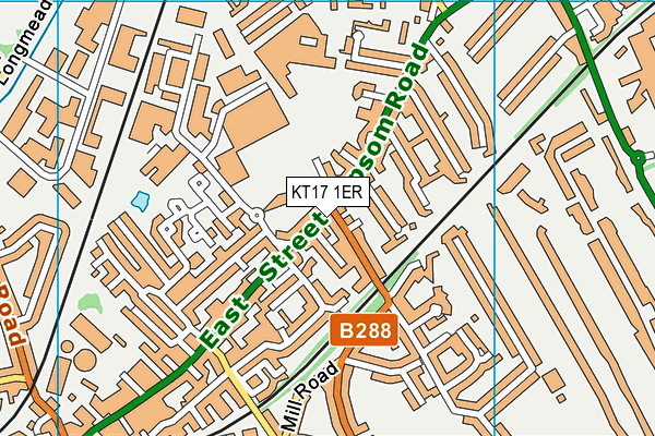 KT17 1ER map - OS VectorMap District (Ordnance Survey)