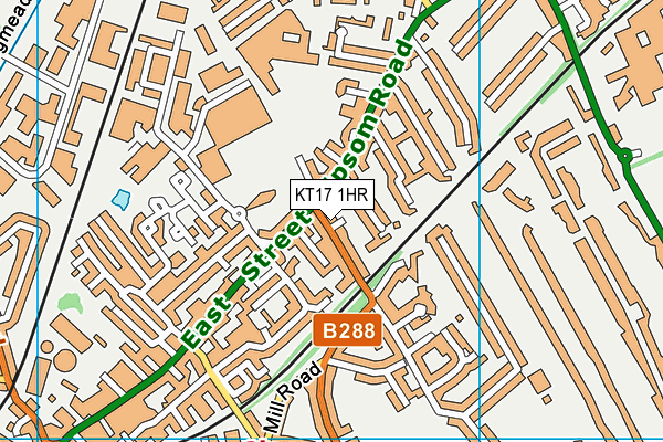 KT17 1HR map - OS VectorMap District (Ordnance Survey)