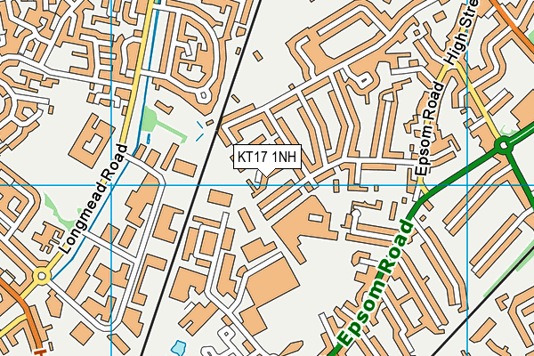 KT17 1NH map - OS VectorMap District (Ordnance Survey)