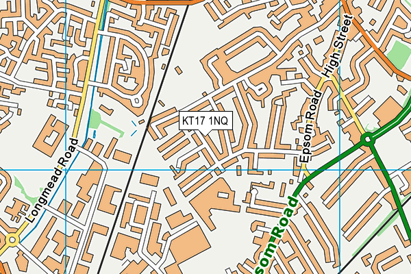 KT17 1NQ map - OS VectorMap District (Ordnance Survey)