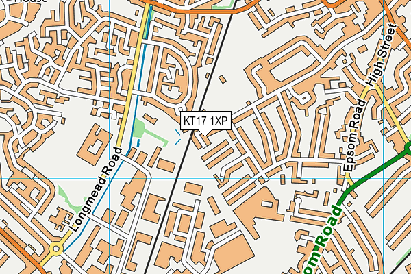 KT17 1XP map - OS VectorMap District (Ordnance Survey)