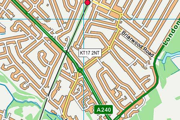 KT17 2NT map - OS VectorMap District (Ordnance Survey)